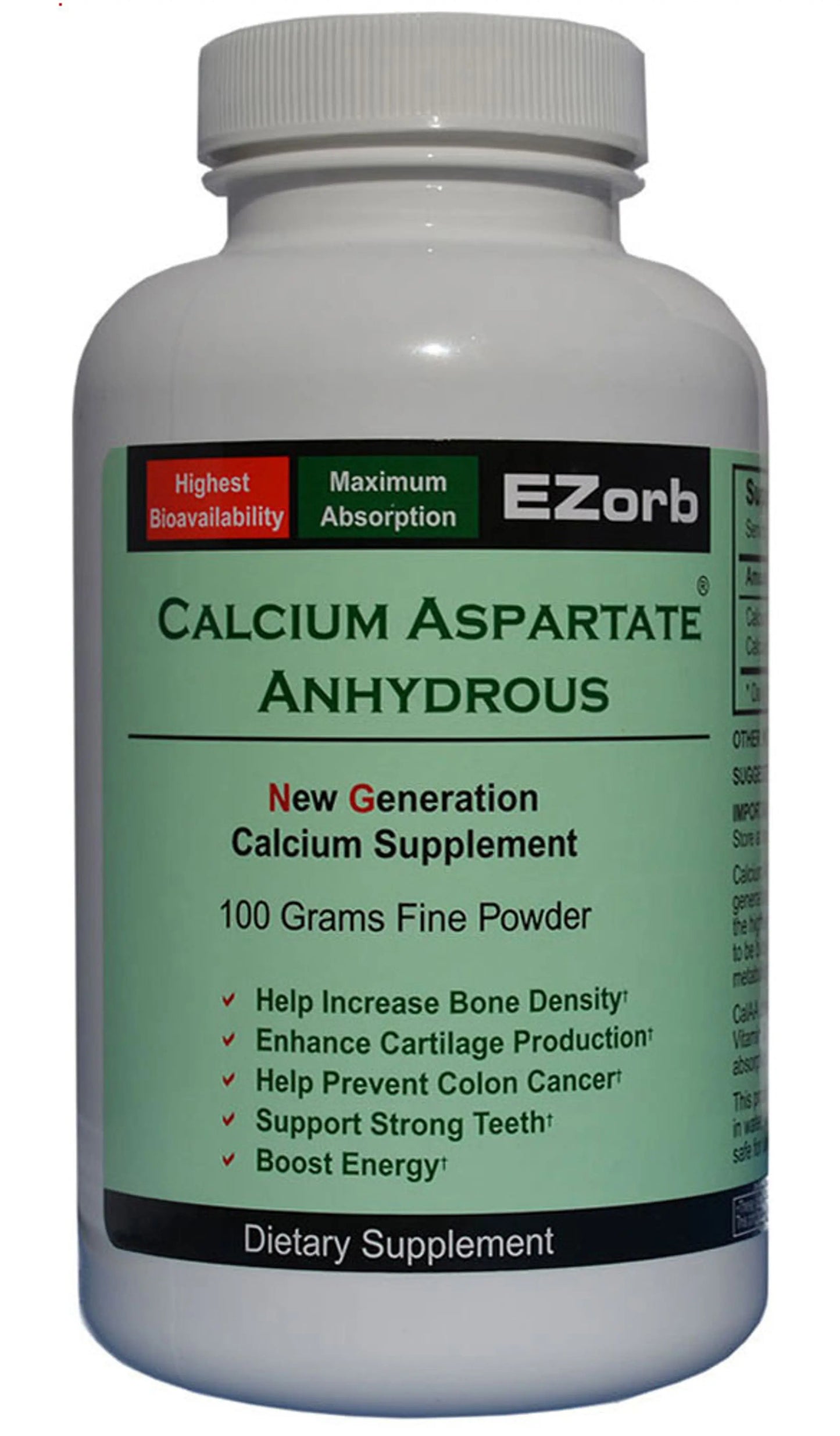 EZorb Calcium (3 Powder) Absorbs 92%, Bone Spurs Osteoporosis Arthritis Save 7% - Project New Hope New York Inc