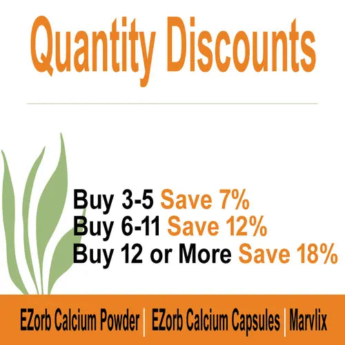 EZorb Calcium (3 Powder) Absorbs 92%, Bone Spurs Osteoporosis Arthritis Save 7% - Project New Hope New York Inc