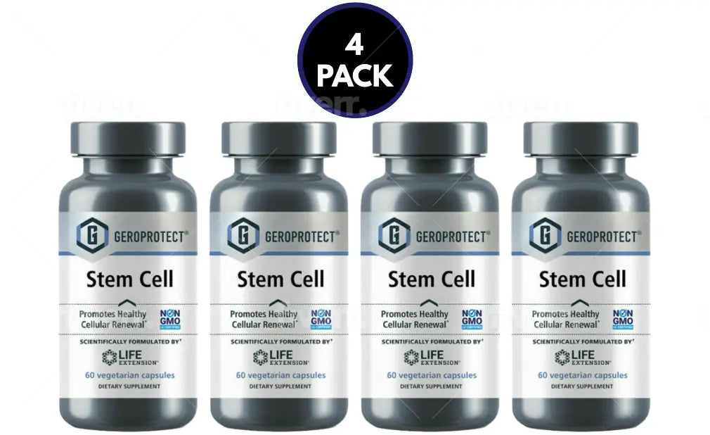 Geroprotect Stem Cell 60 Vcaps x 4 PK. Cellular Renewal Supplements - Project New Hope New York Inc